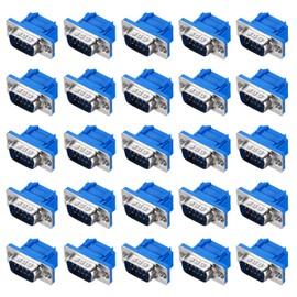 sourcing map D-sub Connector DB9 IDC Crimp Connector Male Socket 9-pin 2-Row Male Serial Port Terminal Breakout for Mechanical Equipment CNC Computers Pack of 25