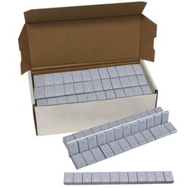 1 Box - 624 PCS - 1/4oz, 0.25oz, Gray, Adhesive Stick on Wheel Weights 624 PCS / 52 Strips - USA Made White Tape