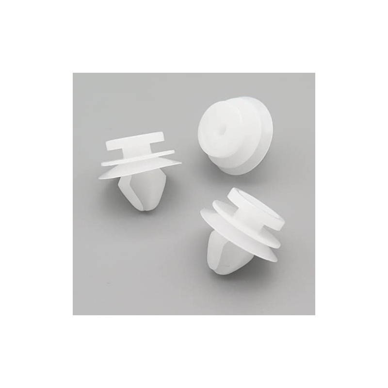 VVO Fasteners- White Plastic Side Body Moulding Strip Trim Clips