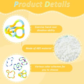 Siliget 5 Pcs Tangle Fidget Toy, Fidget Toy for Anxiety, Tangle Fidget Toy Removable Splicing for Kids and Adults, Stress Relief Silent Toy