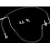 Drag Specialties Rear Brake Line Braided Black for 08-10 Harley