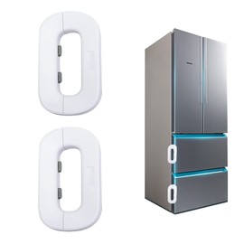 ZHUOYUE Refrigerator Lock, Keys, Door Lock, Children, Baby Lock, For Kids, Door Opening, Prevention, Keys, Aftermarket Child Lock (Total of 2, Color: White)