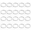 SHUBEIEUMI Pack of 20 key rings, diameter 25 mm, stainless