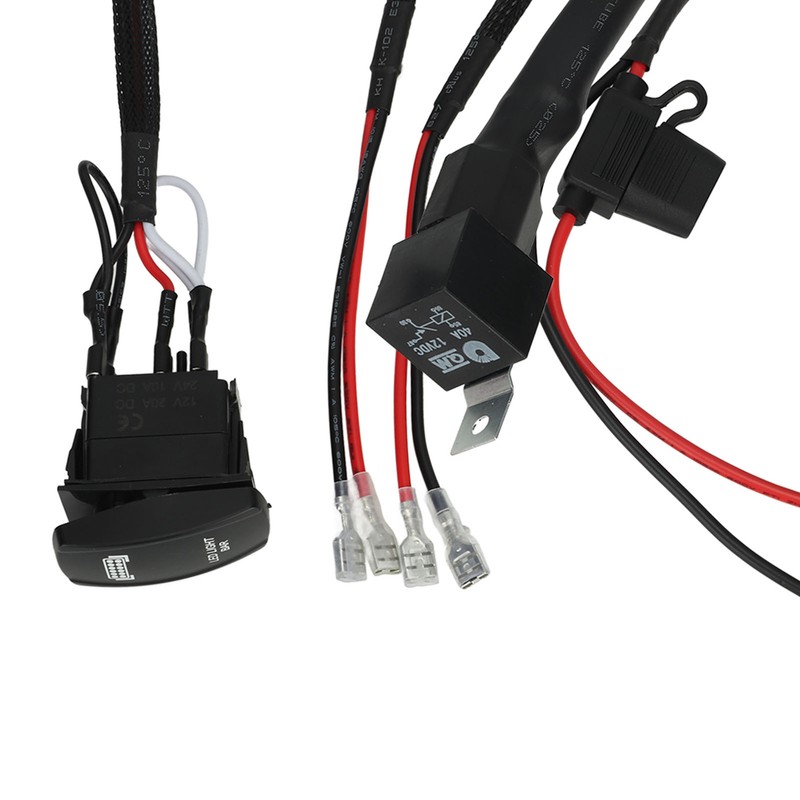 LED Light Bar Wiring Harness Kit 5 Pin On Off