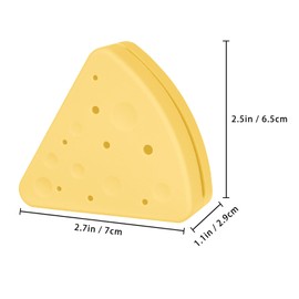 ReignSword 2 Pack Triangle Powder Puff Holder, Silicone Beauty Makeup Sponge Storage Case, Shatterproof Cosmetic Makeup Blender Puff Travel Case (Yellow)