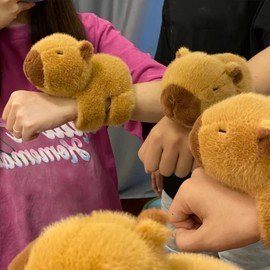 EIVA Pulsera de Capibara, Peluche de Capibara, Pulsera de Capibara Peluche, Juguete de Peluche de carpincho, Pulsera de bofetadas de Animales de Peluche, Juguete Interactivo de carpincho de Peluche