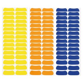 PATIKIL 156 Pairs Sports Eye Black Stickers, Under Eye Black Strips Football Face Stickers Breathable Eyeblack Sticker for Baseball Fans on Game Day, Yellow/Orange/Blue