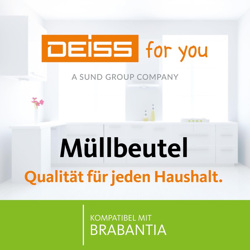 DEISS 40 x 23-30 Litre Bin Liners for Brabantia Touch