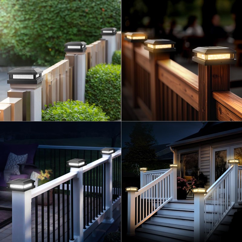 Solar Post Cap Lights Outdoor 16 Packs for 4x4 5x5