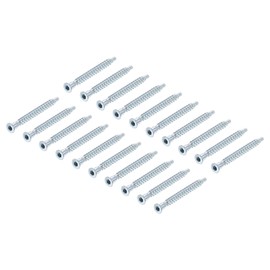 sourcing map Furniture Confirmat Screw, 50pcs 7x70mm Hex Socket Wood Screws Zinc Plated Countersunk Self-Tapping Furniture Connecting Screw