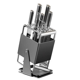 Universal knife rack - Stainless steel kitchen knife rack, suitable for storing kitchen knives, a kitchen storage wonder that is easy to clean. (Grey1)