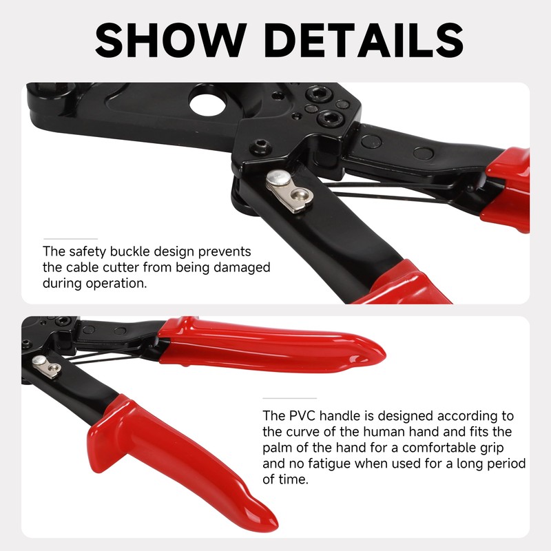 YMYP Ratchet Cable Wire Cutter - Heavy Duty Aluminum Copper