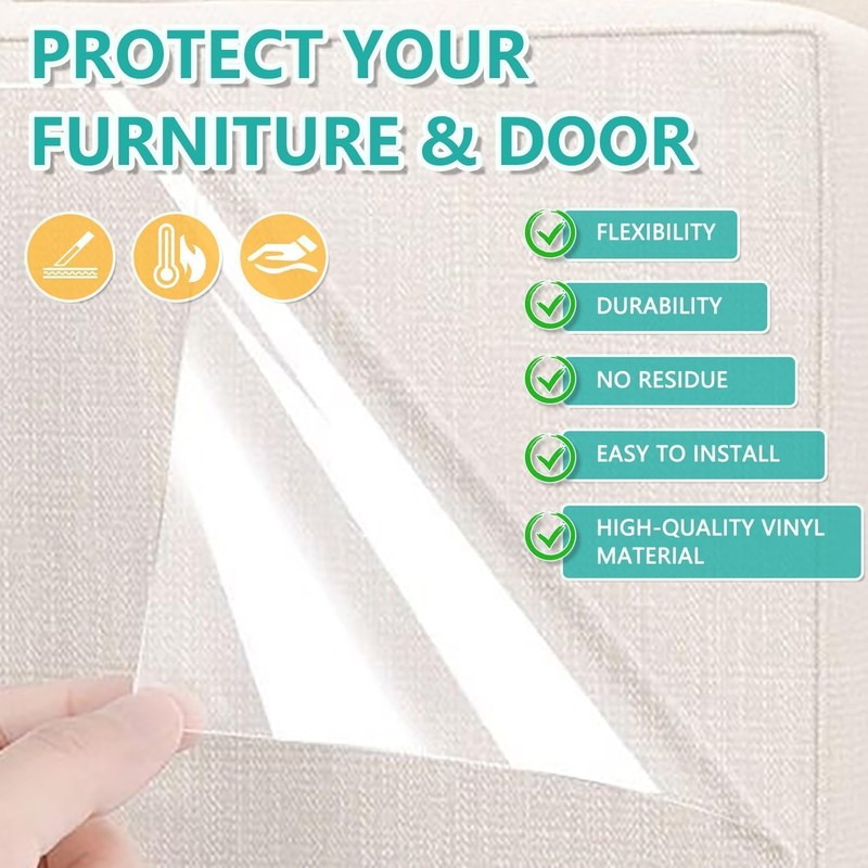 HEYInova Cat Scratch Furniture Protector,Cat Scratch Furniture Protector,100% Transparent Cat