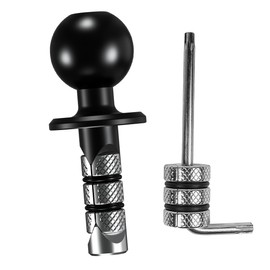 Namvo Metal Motorcycle Fo-Rk Stem Mount With 1" TPU Ball Suitable For Stem Holes With Diameters From 12mm To 25.4mm Compatible With RAM Mount B Size 1" Ball Dual Socket Arm
