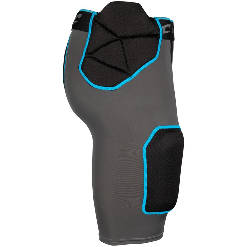 Champro Tri-Flex 5-Pad Integrated Girdle, Adult 2X-Large, Grey, Black Pads