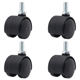 SWZHAI 1 Inch Casters Set of 4, Plastic Threaded Stem Caster Wheels Replacement Casters, M8 Stem Furniture Wheel Castor Wheels for Tables, Workbenches, Kitchen Shelf