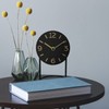 SOFFEE DESIGN Table Clock with Round Base, Iron Silent Desk