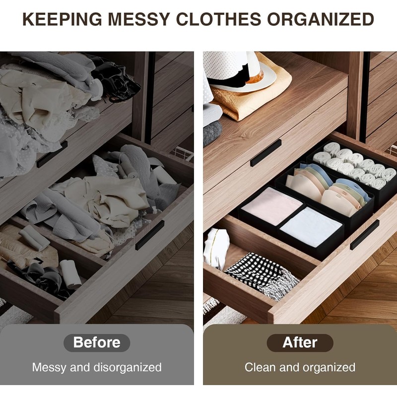 DIMJ Pack of 8 Drawer Organiser System, Drawer Organiser, Foldable