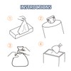 Deefre Odor Sealing Disposable Diaper Bags, 200 Count, White, Large