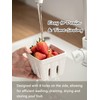 Gomakren Ceramic Berry Basket Set of 2, Square Fruit Bowls