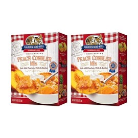 Calhoun Bend Mill Peach Cobbler Mix Sweet & Crunchy Topping Deep Dish American Dessert Versatile Delicious Crust for Cherry or Other Fruit Fillings Easy Oven or Microwave Preparation - 8 oz Pack of 2
