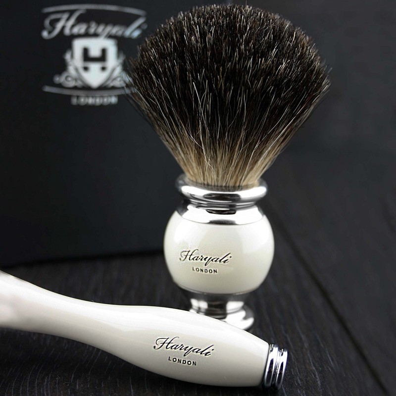 Vintage Replacement Bare Blade Safety Razor Badger Shaving Brush Gift