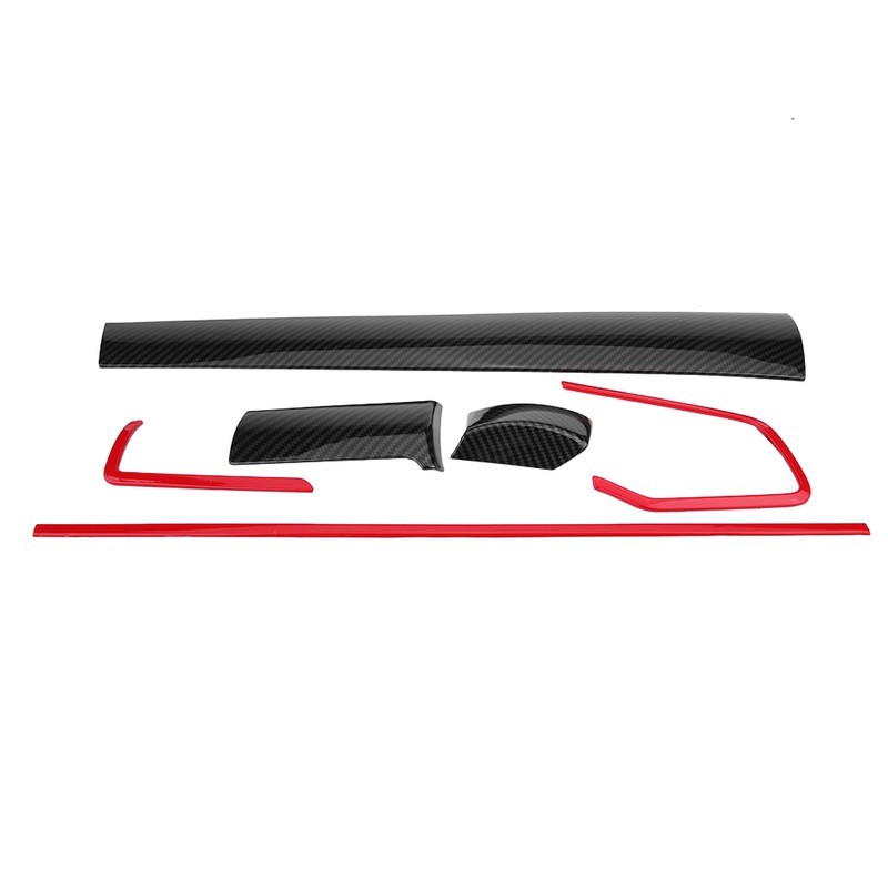 6Pcs Car Console Center Dashboard Cover Trim Decorative Stickers for