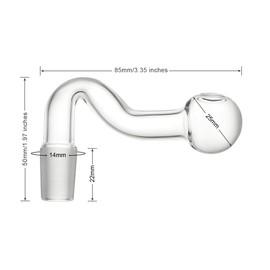 BMTick 2 x 14mm Glass Male Plug Adapter for Gas Generation and Distillation Laboratory