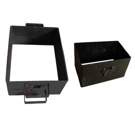 2-Part Sand Casting Flask Mold Frame Set, 10x8x4.7 Inches Large Cast Iron Mold and and 8x5.3x4.7 Inches Jewelry Metal Casting Making Tools for Delft Clay and Petrobond