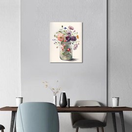 TFIAVSIN Paint by Number for Adults Bouquet in Glass Paint by Numbers Paint Kits for Adults Botanical Painting Paintwork with Paintbrushes Color by Numbers Art Crafts 16"x20"(Frameless)