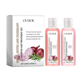 2PCS Onion Biotin and Rosemary Shampoo, Natural Hair Care, Growth Shampoo Suitable for All Hair Types, Relieving Hair Loss, Promoting Hair Growth