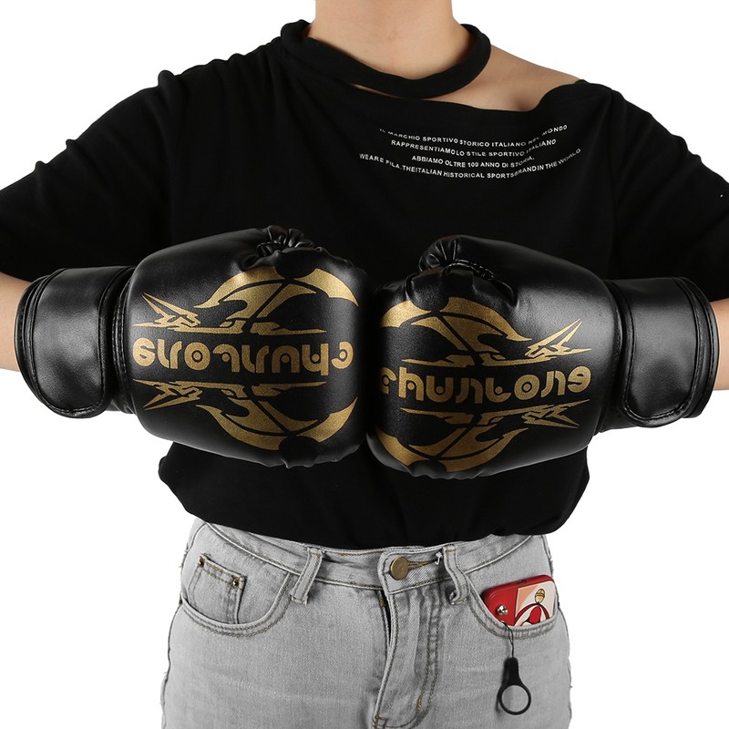1 Pair Boxing Gloves Sanda Boxglove Kenpo Training Practicing Equipments