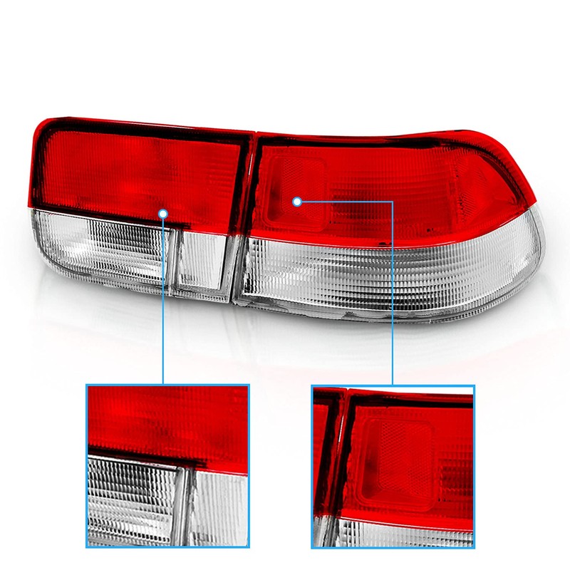 AmeriLite For 1996-2000 Honda Civic Coupe OE Style Red Replacement