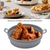 2 Pcs Silicone Air Cooker Pot With Handle Round Fryer