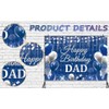 Happy Birthday Dad Backdrop Blue Silvery Glitter Balloons Fathers Birthday