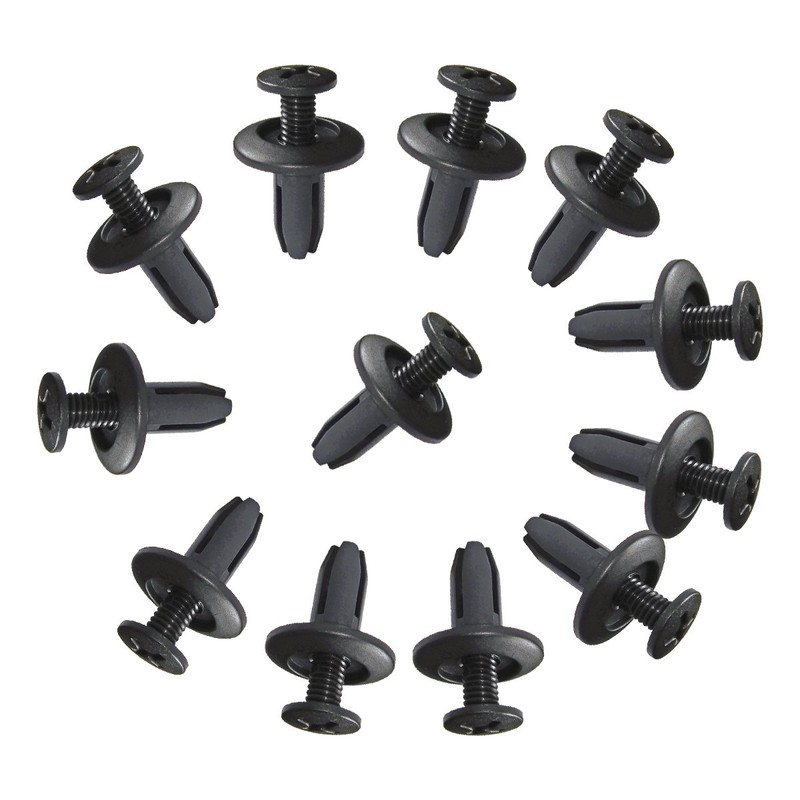 Lantee 100 Pcs Car Front Fender Skirt Push-Type Plastic Nylon