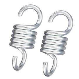 Chiloskit 2 x 300kg Hanging Hooks Hammock Swing Chair Spring Suspension Garden Punch Bag Hook Garden Swing Punch Bag 7mm