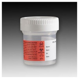 Globe Scientific 6518FL Tite-Rite PP Formalin Filled Click Close Container (Pack of 96)