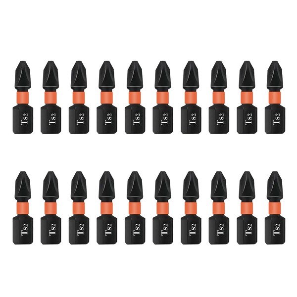 20 Pcs Phillips Impact Driver Bits #2 1Inch, 2 Phillips