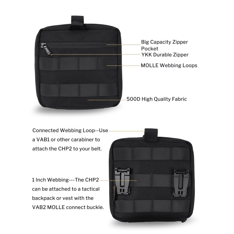 VIPERADE CHP2 Molle Tactical Bag, EDC Pouch, Tactical Molle Bags,