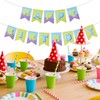 Cartoon Happy Birthday Banner, Pre-Strung Birthday Party Decorations Hanging Sign