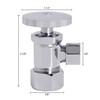 Westbrass D105-2-12 Round Handle Angle Stop Shut Off Valve, 1/2"
