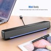 fasient PC Soundbar USB Wired 3D Stereo Soundbar 2.0 Channel