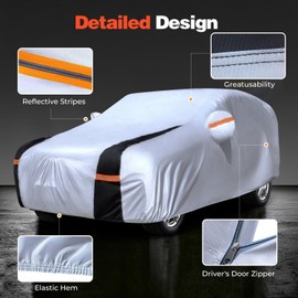 Minivan Car Cover for Chrysler Pacifica (2016-2025) 100% Waterproof All Weather, Heavy Duty Outdoor Full Exterior Covers Rain Sun Wind UV Protection.