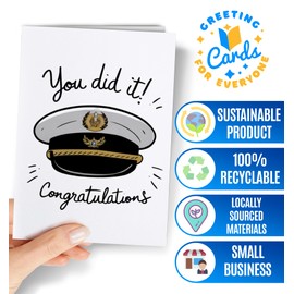 Marine Corps Graduation Card - Congratulations US Marines, Navy Cards - Congrats for Passing Marine Basic Training, License for Son, Grandson - You Did it - Marine Corps Retirement Leaving Card
