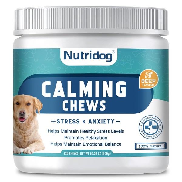 Calming Supplement Chews for Dogs Anxiety Relief - with Melatonin,
