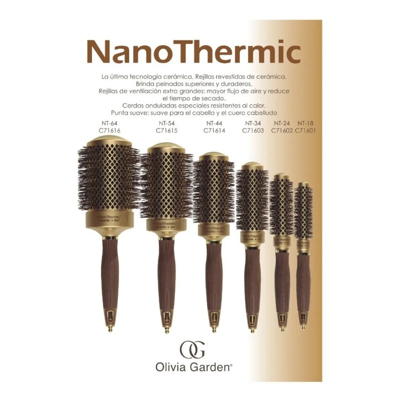 Cepillo Nano Termico Olivia Garden Nt24 1* Ceramica Iones