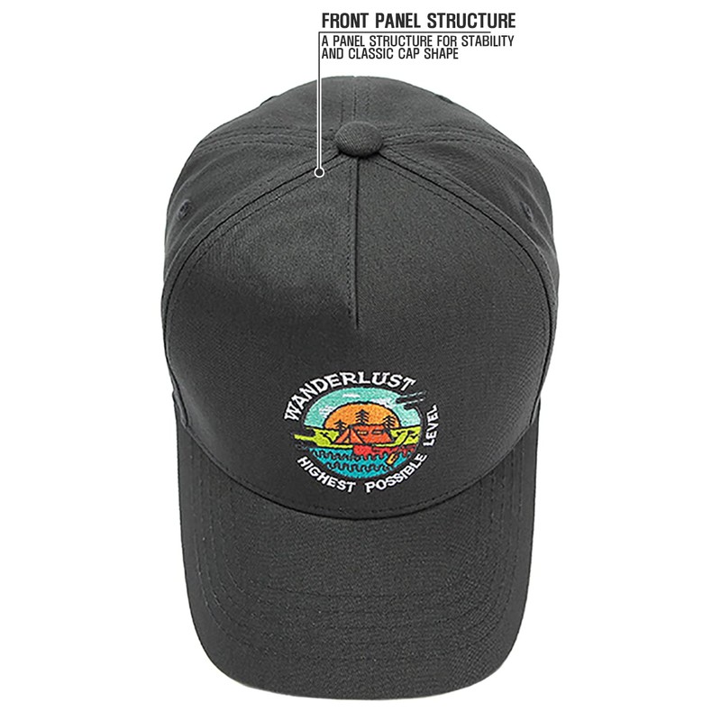 FLIPPER Kpop Fashion Outdoor Camping Round Embroidered Cap, Men's, Women's,
