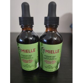 MIELLE Organics Rosemary Mint Scalp & Hair Strengthening Oil w/ Biotin 2oz Lot 2
