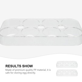 DOITOOL 2pcs Practical Egg Box Refrigerator Trays Egg Holder For Refrigerator Egg Storage Drawer Durable Egg Storage Case